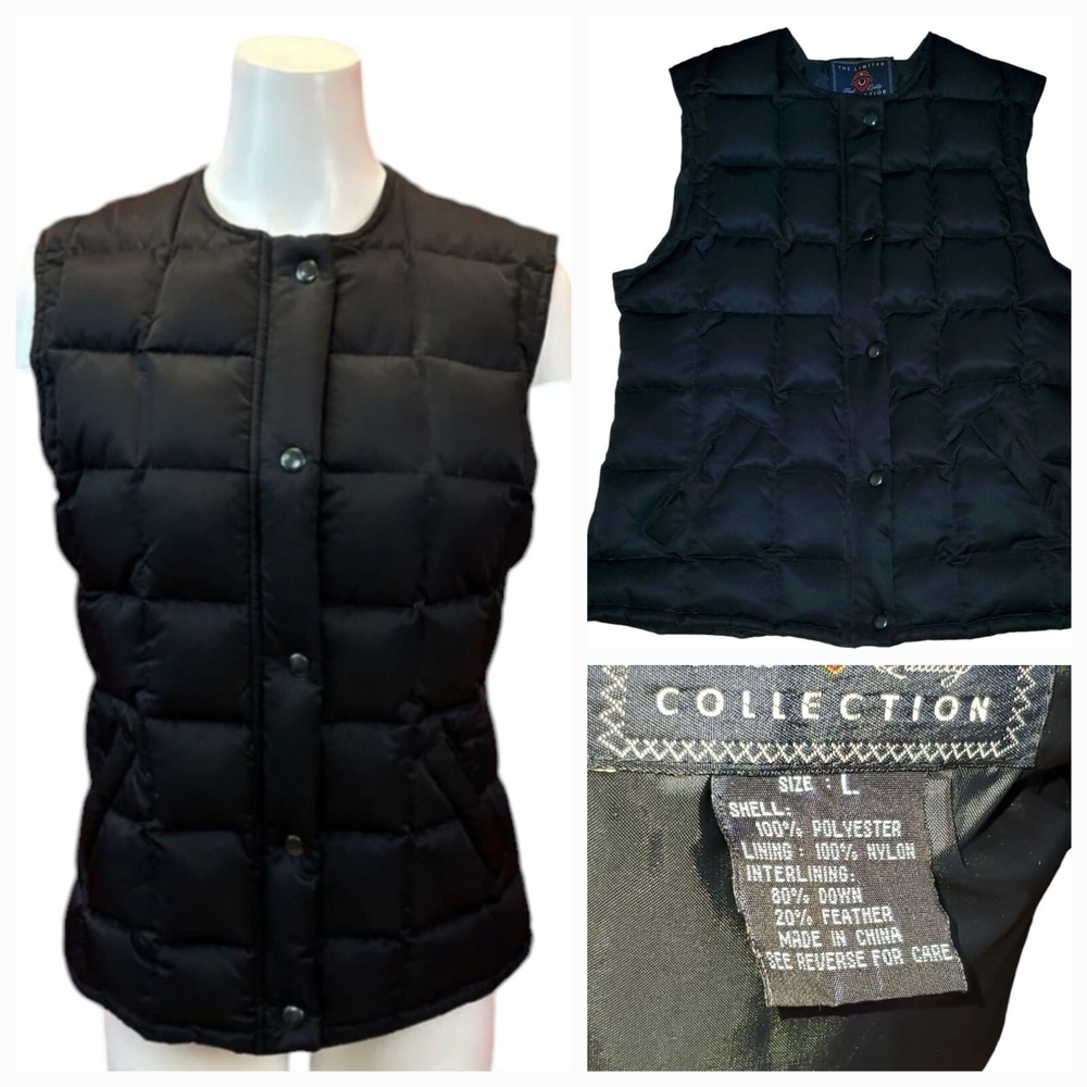 The Limited Collection Womens‎ warm Vest Size L Large Down Feather Lining Puffer